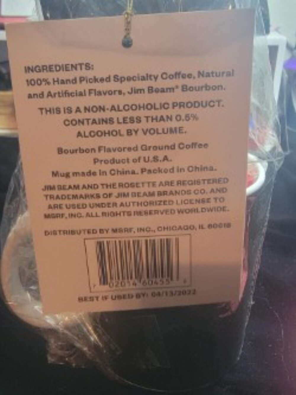 Jim Beam Coffee & Mug Gift Set Bourbon Flavored Ground Coffee - Picture 4 of 4
